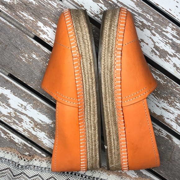 a.M. Orange Slip On Espadrilles 8 - Picture 4 of 7